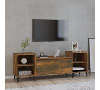 vidaXL Mueble para TV madera contrachapada roble ahumado 160x35x55 cm