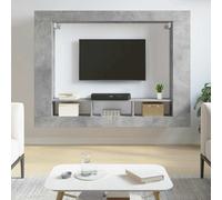 vidaXL Mueble para TV madera de ingeniería gris hormigón 152x22x113 cm