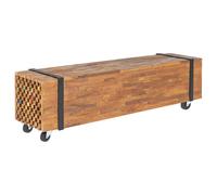 vidaXL Mueble para TV madera teca macizo 110x30x32,5 cm