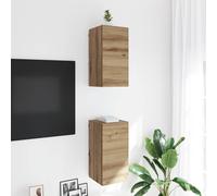 vidaXL Mueble para TV montado en la pared Roble artisan