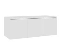 vidaXL Mueble para TV Salón Comedor Mesa Centro Televisión Televisor Equipo de Música Armario Bajo Almacenaje Soporte Contrachapada Blanco 80x34x30cm