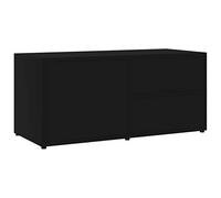 vidaXL Mueble para TV Salón Comedor Mesa Centro Televisión Televisor Equipo de Música Armario Bajo Almacenaje Soporte Contrachapada Negro 80x34x36cm