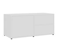 vidaXL Mueble para TV Salón Comedor Mesa Centro Televisión Televisor Equipo de Música Armario Bajo Almacenaje Soporte Contrachapada Blanco 80x34x36cm