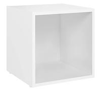 vidaXL Mueble para TV Soporte Mobiliario Aparador Estante Salón Sala de Estar Dormitorio Decoración de Madera Contrachapada Blanco 37x35x37 cm