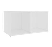 vidaXL Mueble para TV Soporte Mobiliario Armario Aparador Estante Salón Sala de Estar Dormitorio Decoración Madera Contrachapada Blanco 72x35x36,5 cm