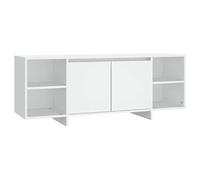vidaXL Mueble para TV Soporte Televisión Mobiliario Armario Aparador Salón Sala de Estar Dormitorio Decoración Contrachapada Blanco 130x35x50 cm