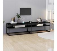 vidaXL Mueble para TV vidrio templado negro 180x40x40,5 cm