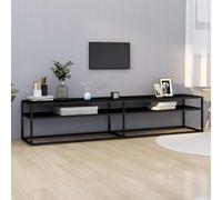 vidaXL Mueble para TV vidrio templado, Mueble de Salon, Mueble TV, Mueble TV salon, Mesa de TV, Mueble tele 200 x 40 x 40.5cm