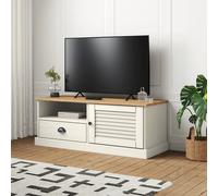 vidaXL Mueble para TV VIGO madera maciza de pino blanco 106x40x40 cm