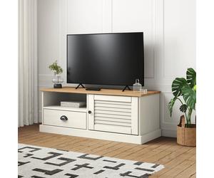 vidaXL Mueble para TV VIGO madera maciza de pino blanco 106x40x40 cm