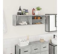 vidaXL Mueble pared baño madera ingeniería gris hormigón 100x25x30cm