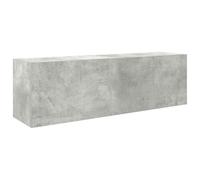 vidaXL Armario de pared para baño Madera de ingeniería Gris hormigón 100x25x30 cm