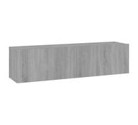 vidaXL Mueble Pared TV Madera contrachapada Gris Sonoma 120x30x30 cm