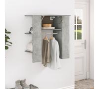 vidaXL Mueble recibidor madera ingeniería gris hormigón 97,5x37x99 cm