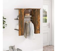 vidaXL Mueble recibidor madera ingeniería roble ahumado 97,5x37x99 cm
