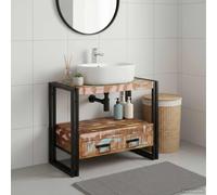 vidaXL Mueble Tocador con cajón Multicolor Madera sólida recuperada
