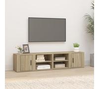 vidaXL Mueble TV 2 uds madera contrachapada roble Sonoma 80x31,5x36 cm