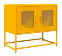vidaXL Mueble TV Acero Laminado en frío Amarillo Mostaza 68x39x60,5 cm