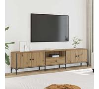 vidaXL Mueble TV cajón madera ingeniería roble artesanal 200x25x44 cm