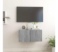 vidaXL Mueble TV colgante madera contrachapada gris Sonoma 60x30x30 cm