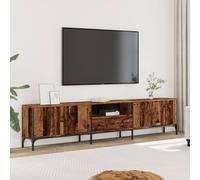 vidaXL Mueble TV con cajón madera ingeniería envejecida 200x25x44 cm