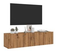 vidaXL Mueble TV de pared madera ingeniería roble artisan 120x30x30 cm