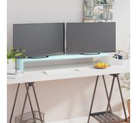 vidaXL Mueble TV/Elevador de monitor cristal verde 110x30x13 cm