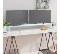 vidaXL Mueble TV/Elevador de monitor cristal verde 120x30x13 cm