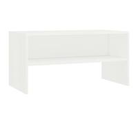 vidaXL Mueble TV Estante Mesa Baja Televisión Aparador Televisor Módulo Diseño Simple Compartimento Salón Habitación Comedor Sala Contrachapada Blanco