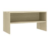 vidaXL Mueble TV Estante Mesa Baja Televisión Aparador Televisor Módulo Diseño Simple Compartimento Comedor Salón Cuarto Contrachapada Roble Sonoma