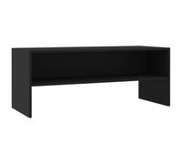 vidaXL Mueble TV Estante Mesa Baja Televisión Aparador Televisor Módulo Diseño Simple Compartimento Salón Comedor Sala Habitación Contrachapada Negro