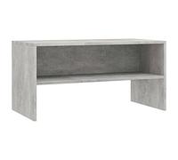 vidaXL Mueble TV Estante Mesa Baja Televisión Aparador Televisor Módulo Simple Compartimento Comedor Salón Cuarto Contrachapada Color Gris Cemento