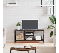 vidaXL Mueble TV hierro y madera contrachapada gris Sonoma 100x35x45cm