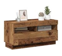 vidaXL Mueble TV Luces LED Madera Envejecida 80x35x40 cm, Soporte de TV, Multimedia, Consola HiFi