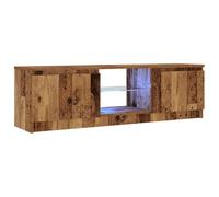 vidaXL Mueble TV luces LED madera ingeniería envejecida 120x30x36 cm