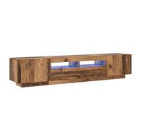 vidaXL Mueble TV LED 200x35x40 cm madera de ingeniería envejecida – Madera antigua