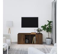 vidaXL Mueble TV madera contrachapada color marrón roble 100x35x40 cm