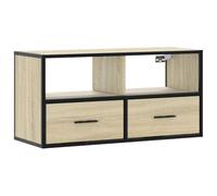 vidaXL Mueble TV madera de ingeniería y metal Roble Sonoma 80x31x39,5 cm