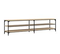 vidaXL Mueble TV metal y madera contrachapada roble Sonoma 200x30x50cm