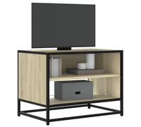 vidaXL Mueble TV Metal y Madera ingeniería Roble Sonoma 61x40x46 cm, Soporte de TV, Banco de TV, Muebles para Equipos de música, aparador de TV