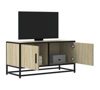 vidaXL Mueble TV metal y madera ingeniería roble Sonoma 80x34,5x40 cm