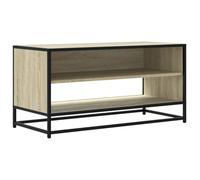 vidaXL Mueble TV Metal y madera ingeniería - Roble Sonoma - 91x40x46 cm