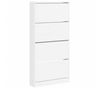 vidaXL Mueble Zapatero 4 Cajones Abatibles Estantes Organizador Color Gris hormigón, Gris sonoma, Marrón roble