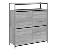 vidaXL Mueble zapatero 4 cajones abatibles Gris Sonoma 100x34x112 cm