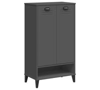 vidaXL Mueble Zapatero Armario Estante de Zapatos Madera de Ingeniería Color Blanco, anthracite grey, Negro