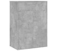 vidaXL Mueble Zapatero Armario Estante Estantería para Zapatos Recibidor Perchero Entrada Pasillo Salón Habitación de Contrachapada Gris Hormigón