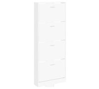 vidaXL Mueble Zapatero Armario Pasillo Entrada Estante Almacenamiento Organizador Sala de Estar Dormitorio Madera Contrachapada Blanco