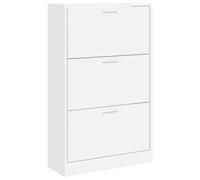 vidaXL Mueble Zapatero Armario Pasillo Entrada Estante Almacenamiento Organizador Sala de Estar Dormitorio Madera Contrachapada Blanco