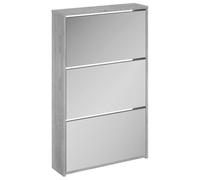 vidaXL Mueble Zapatero con Espejo 3 Niveles Armario Zapatos Cajones Estantería Almacenamiento Recibidor Entrada Sala de Estar Gris Sonoma