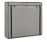 vidaXL Zapatero con funda de tela gris 115x28x110 cm